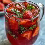 Strawberry Basil Lemonade Pitcher