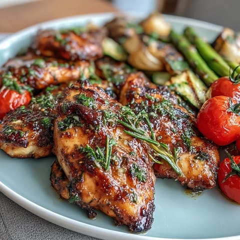 Spring Dinner Sheet Pan Chicken with Zucchini and Cherry Tomatoes, a colorful one-pan meal of juicy chicken, tender zucchini, and sweet tomatoes roasted to perfection.