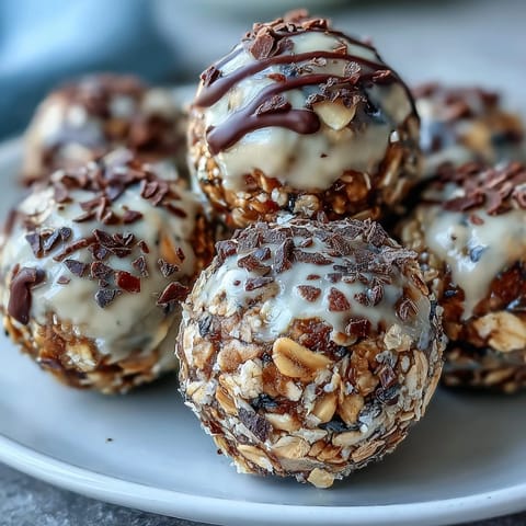 Energy balls with oats and chocolate chips, perfect for soccer game snacks, ready to grab and go.