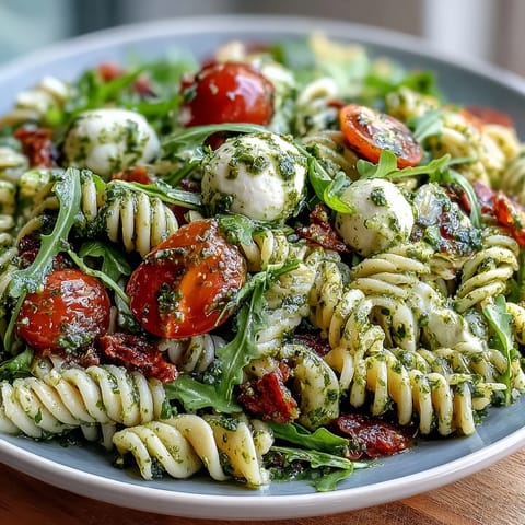 Summer Pasta Pesto Mozzarella