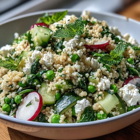 Spring Pea Mint Couscous Salad