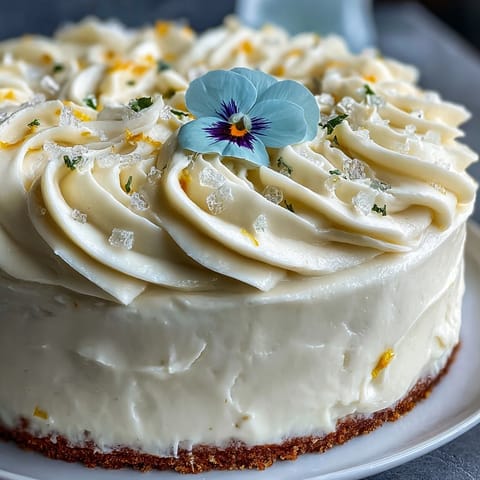 Vibrant baby shower lemon sunshine cake adorned with delicate edible flowers.