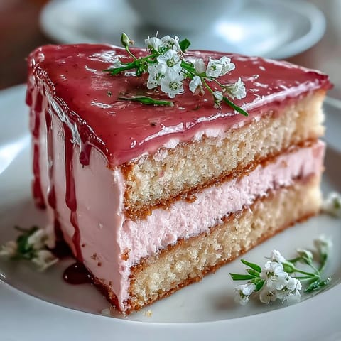 Elegant Bridal Shower Rosé Velvet Cake draped in delicate gold drip.