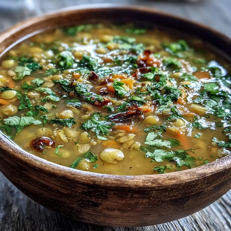 Homemade Indian mung bean soup with tender beans and warming spices, ready to serve with rice or flatbread.