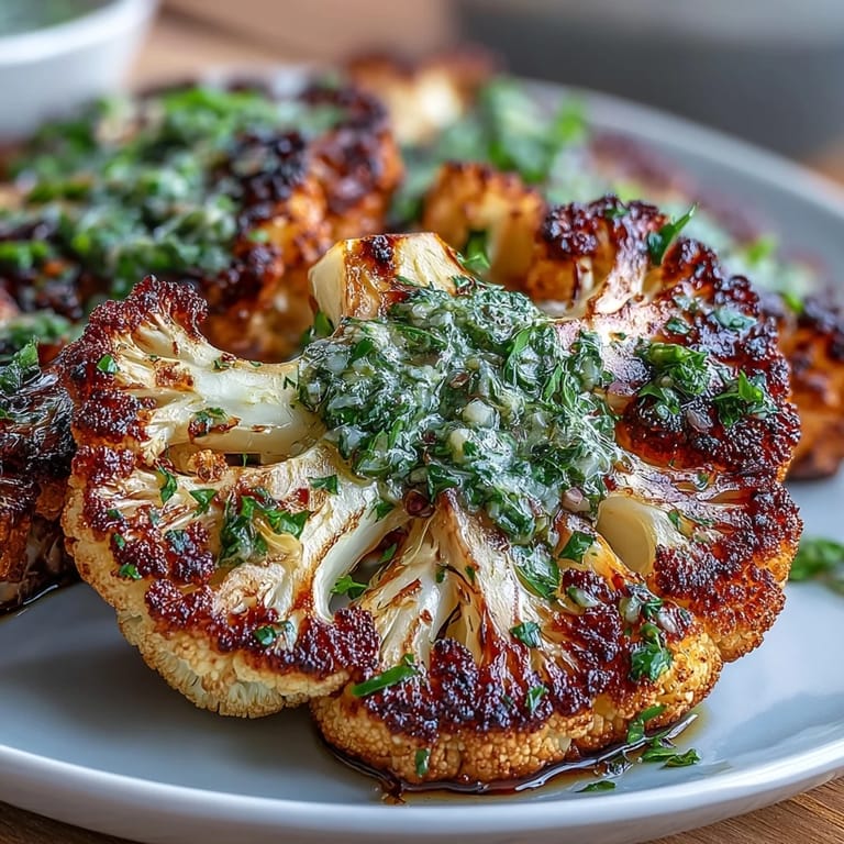 Grilled BBQ Cauliflower Steaks, a flavorful vegan centerpiece drizzled generously.