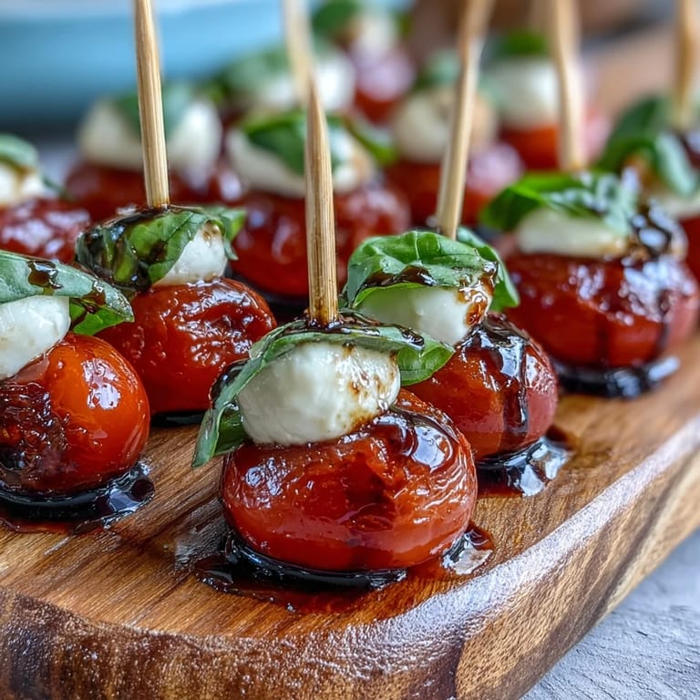 Enjoy these easy Mini Caprese Salad Skewers, a refreshing appetizer with fresh Italian flavors.