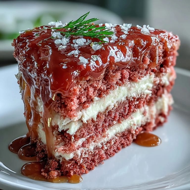 Elegant pink Rosé Velvet Cake with creamy frosting and stunning gold accents.
