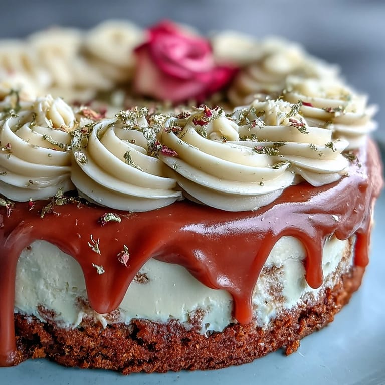 Tender Bridal Shower Rosé Velvet Cake, perfect for celebrations and sweet indulgence.
